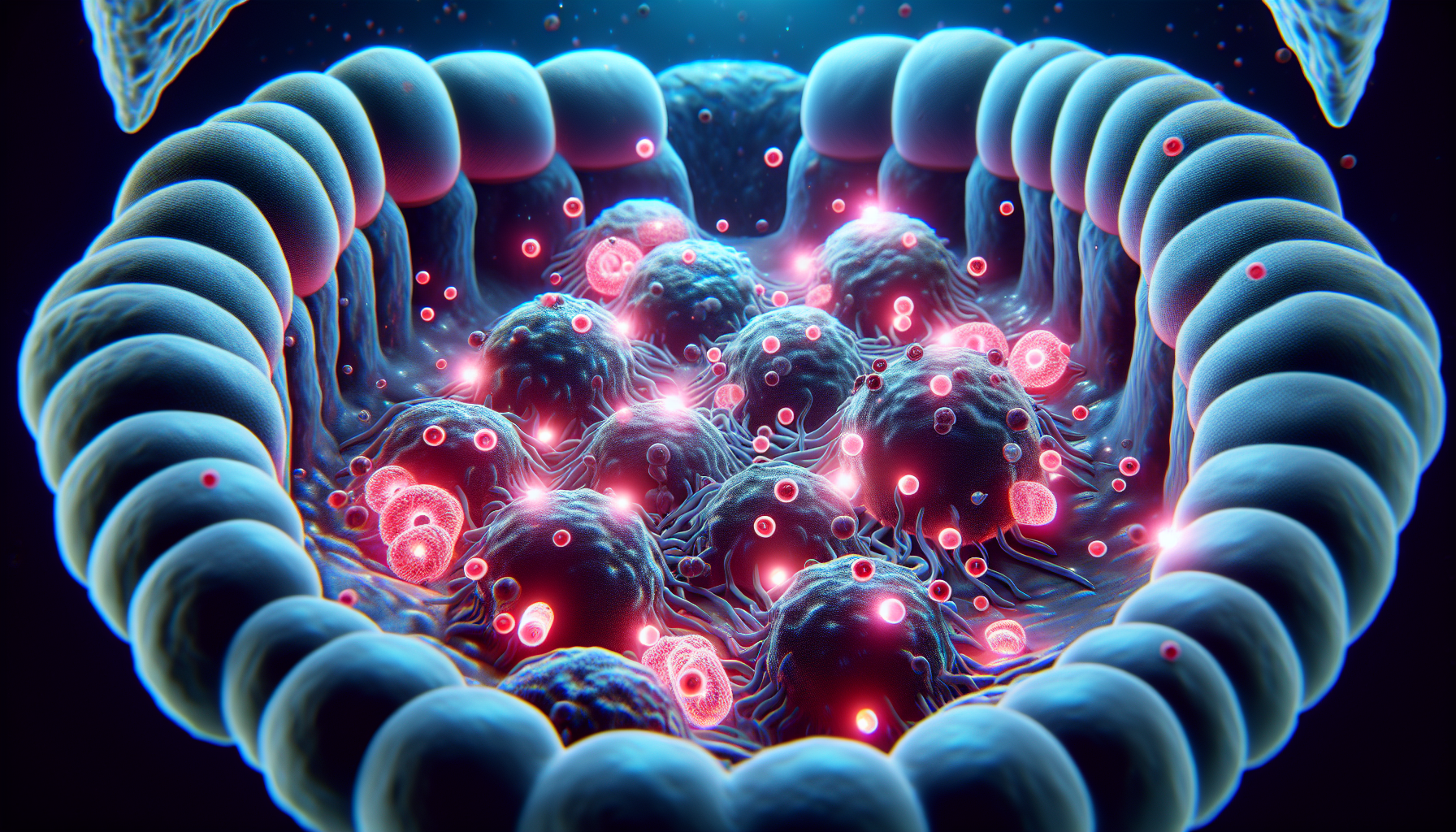 Illustration of targeted therapies for metastatic colon cancer