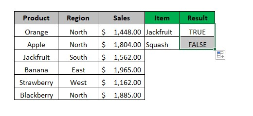 Check if a Value is in the List With the COUNTIF Function in Excel