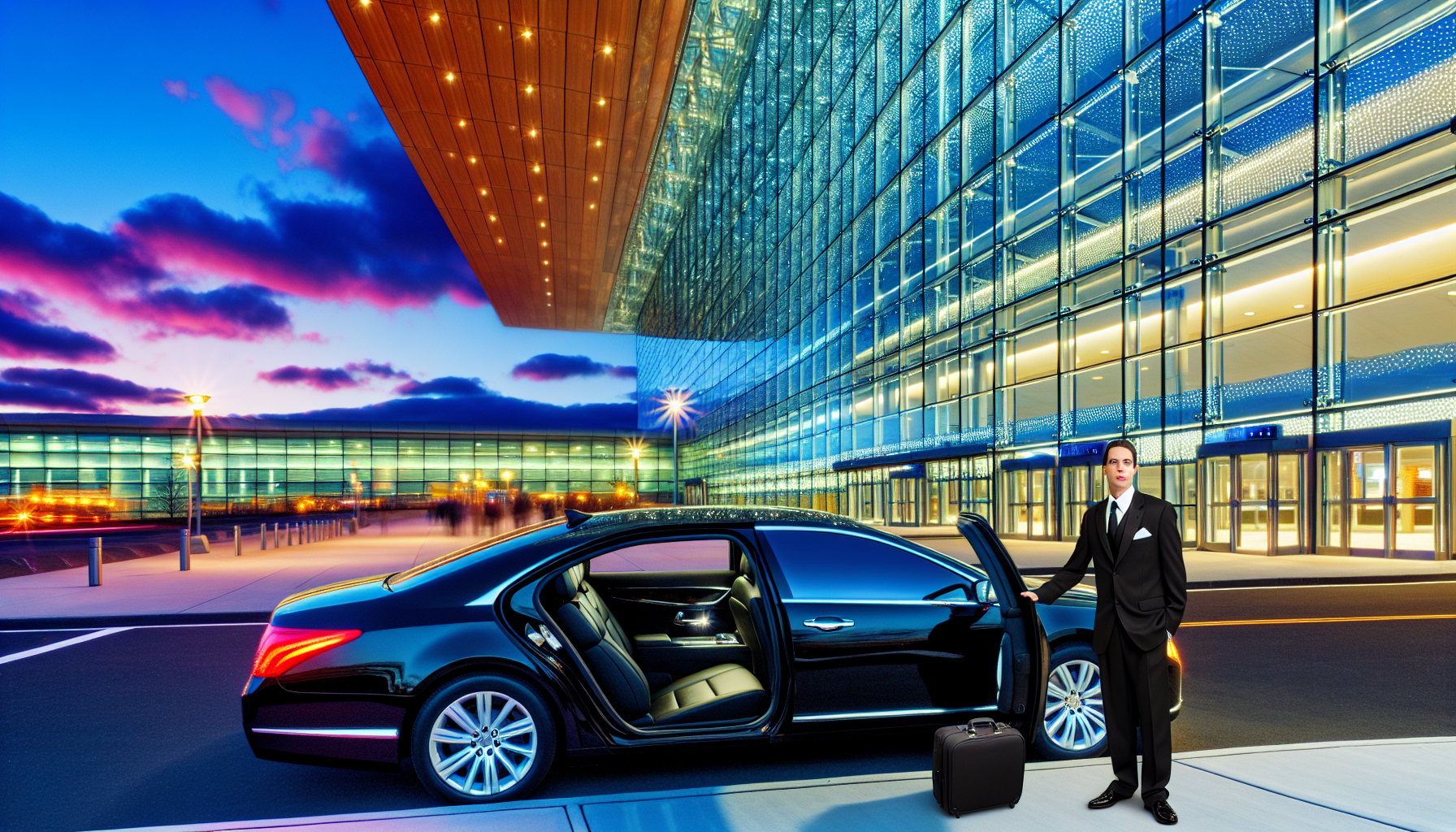 Luxury private car service for airport transfer