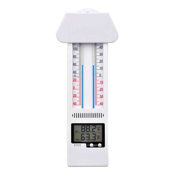 A digital min max thermometer with wide temperature range and high accuracy