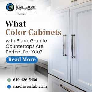 what color cabinets with black granite countertops