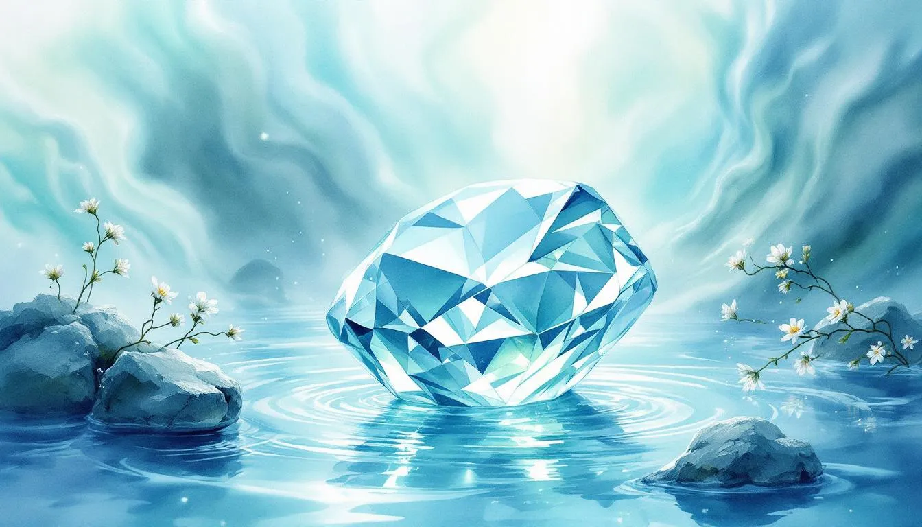 A stunning aquamarine gemstone representing March's birthstone.