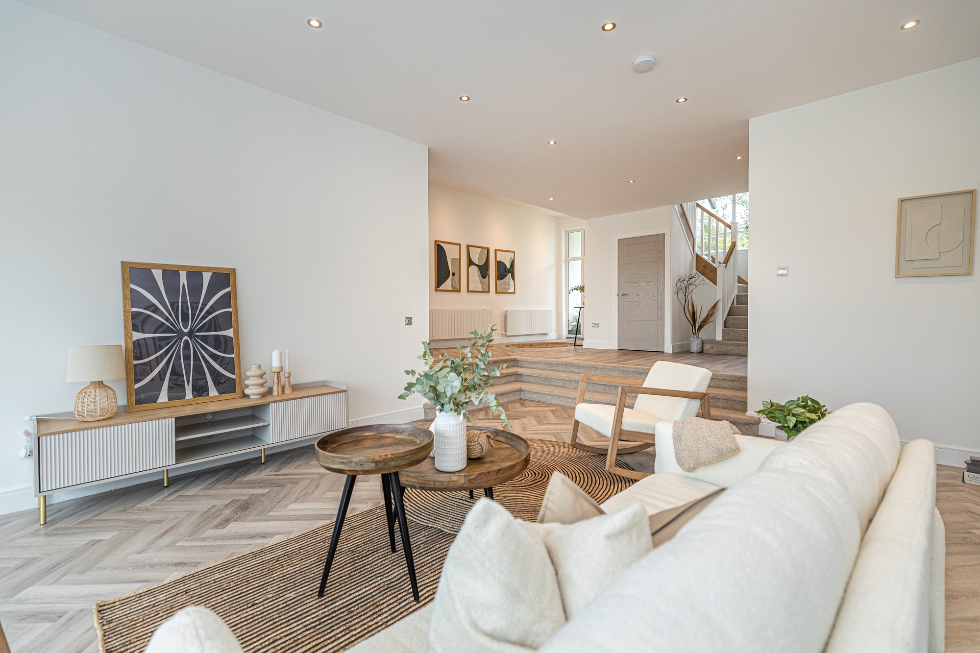 connecting the lounge to the dining room creates a great open plan space 