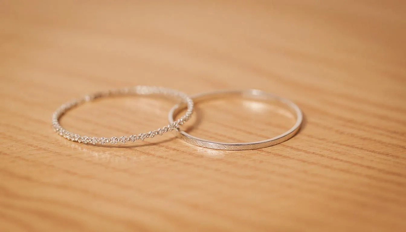 A stylish silver bracelet adorned with cubic zirconia is displayed, showcasing its elegant design and shimmering details. This piece of jewellery is not only a fashionable accessory but is also believed to provide healing benefits, promoting mental clarity and reducing anxiety.