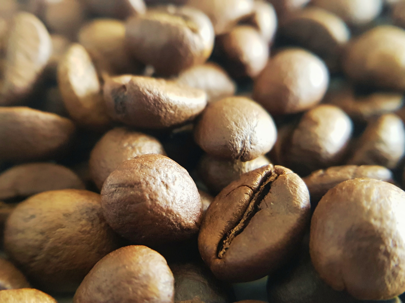 Grãos de café robusta torrados. Imagem: Aan Nugroho de Getty Images -  Canva.