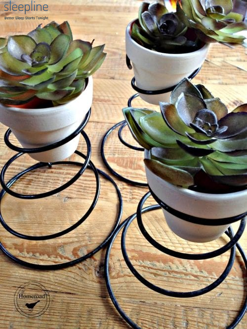Planters made out of bed coils