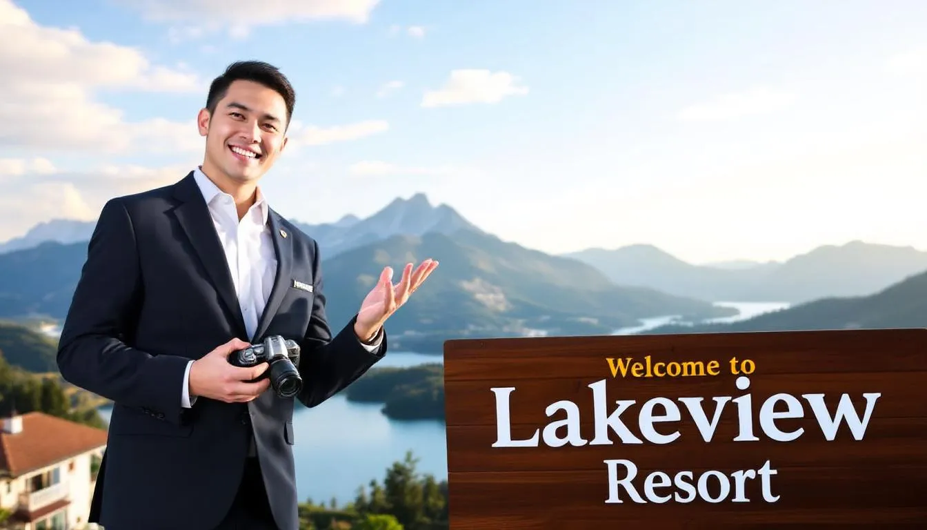 A hotel staff member is seen capturing photos of local attractions, showcasing their commitment to enhancing the hotel's social media presence and content marketing strategy. This effort aims to engage potential guests and encourage user-generated content that highlights the unique experiences available in the local area.