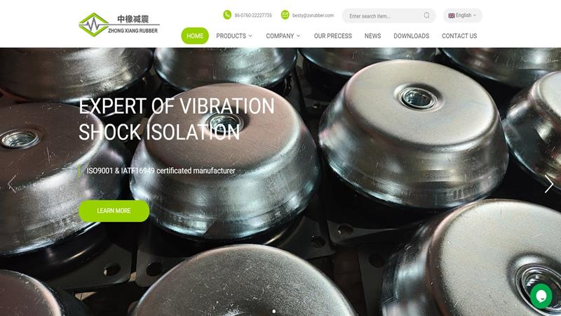 Zhongxiang Rubber Products home page