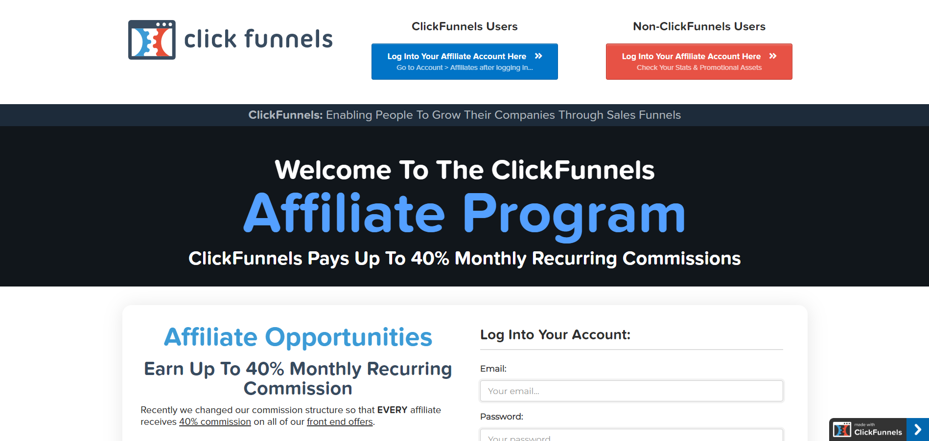 ClickFunnels - high ticket affiliate marketing