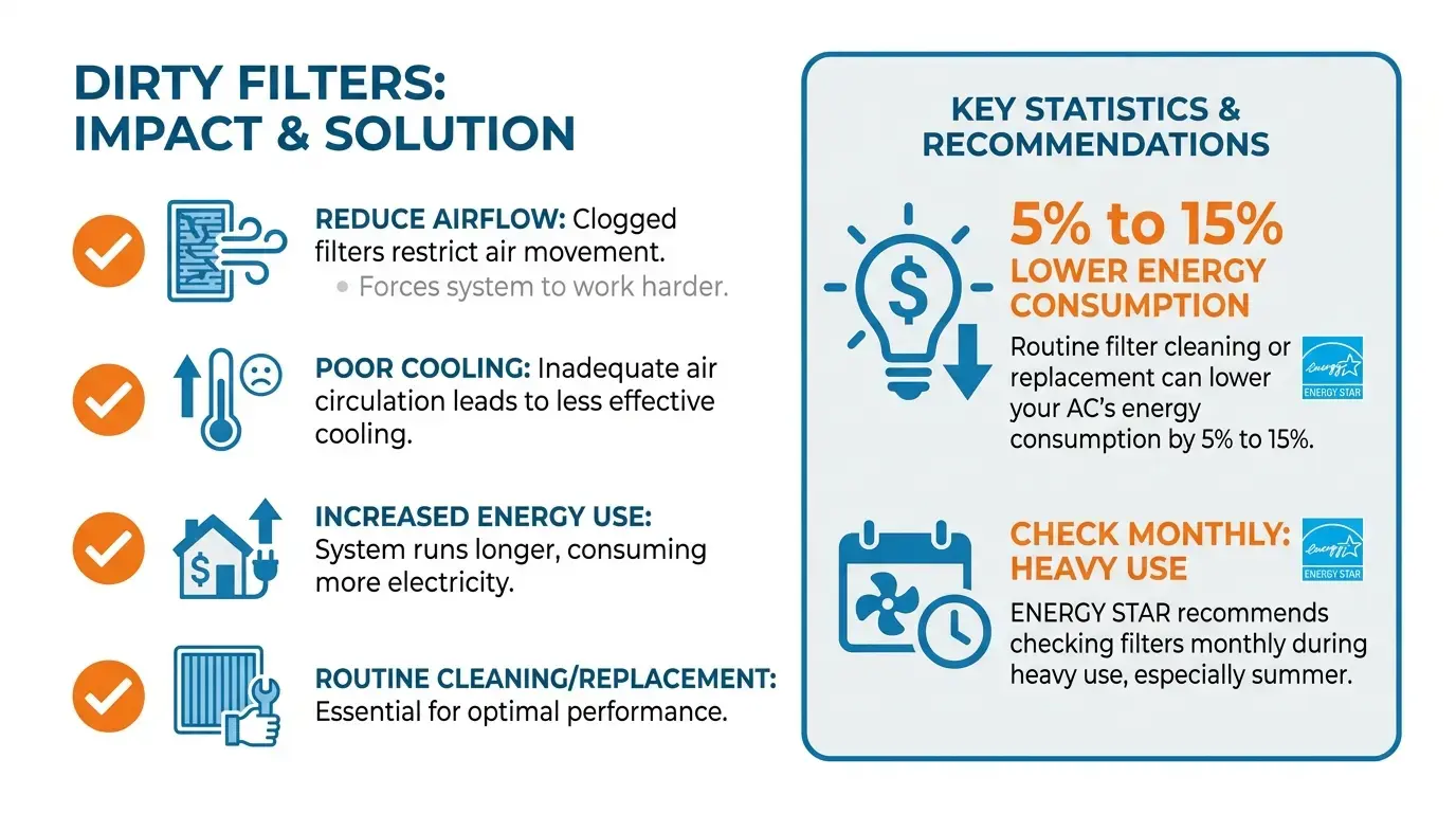 Dirty Air Filters Restrict Cooling Airflow