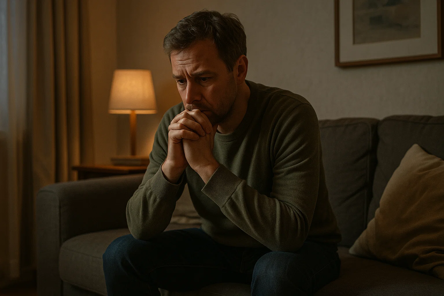 Person reflecting at home on the possible failure of an IVA arrangement.