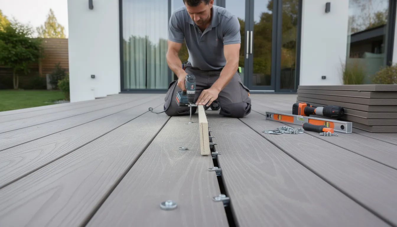 Deck Materials Performance,Sparta deck materials 3 The Image Depicts A Modern Deck Installation Featuring Capped Composite Boards And Stainless Steel Hidden Fasteners, Showcasing A Sleek And Low-Maintenance Outdoor Living Space. This Contemporary Design Highlights The Aesthetic Appeal Of Composite Decking, Making It A Popular Choice For Homeowners Seeking Durable And Stylish Decking Material Options.