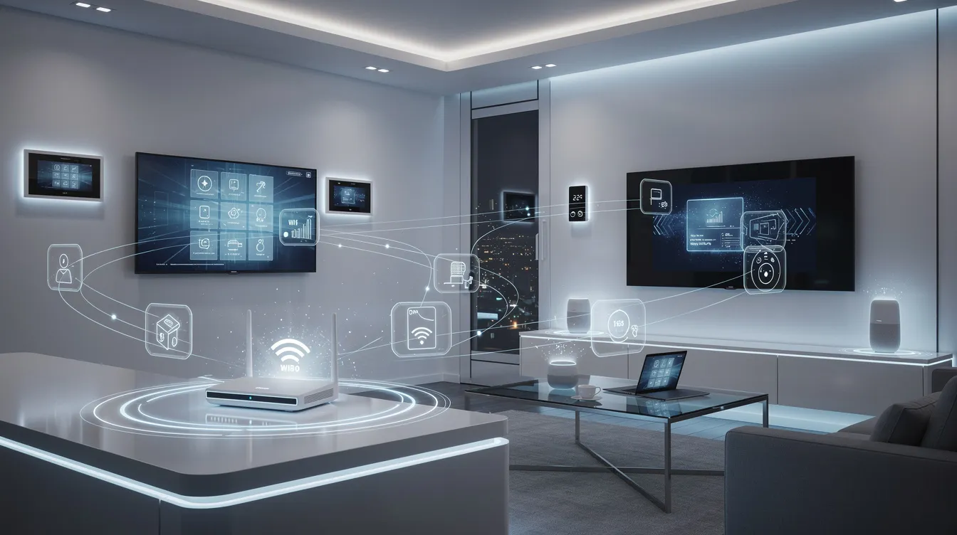 A secure home network setup demonstrating reliable connectivity of smart devices.