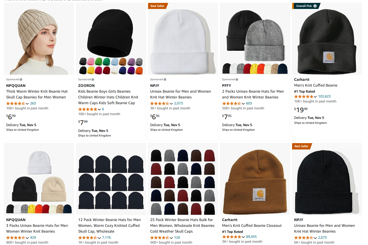 dropshipping hats