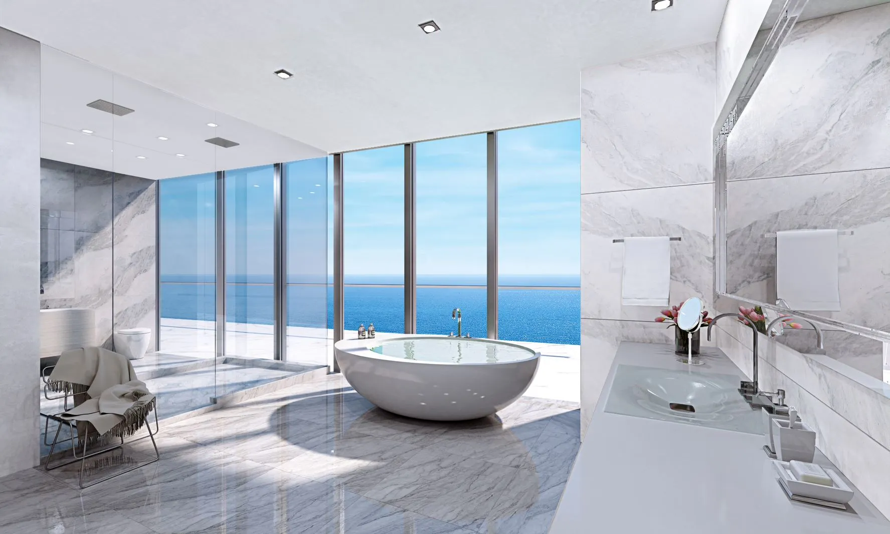 Master Bathroom With a View