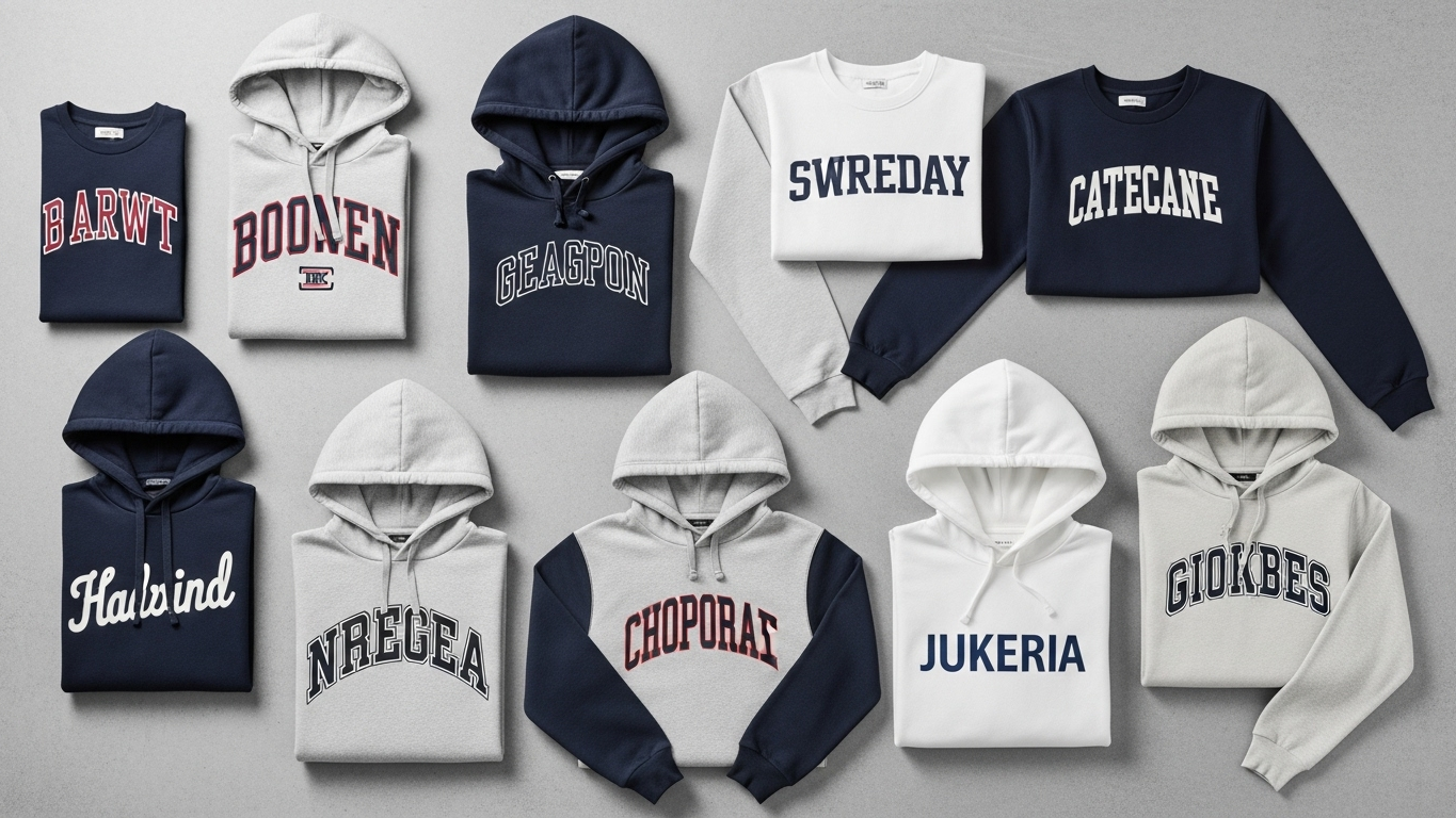 Różne nietypowe marki bluz.