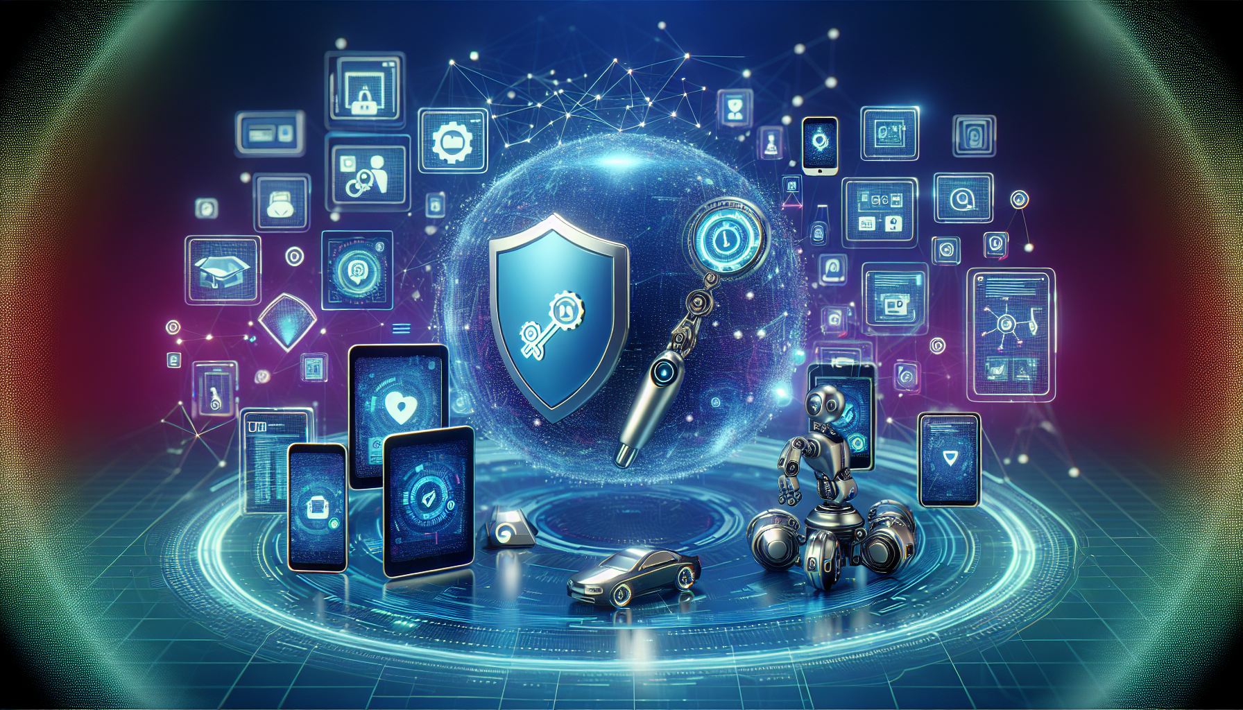 Insurance technology concept illustration
