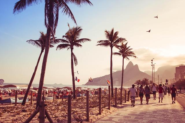 beach, rio de janeiro, sun, summer, sunset, brazil, nature, landscape, sea, tourist, river, copacabana beach, ipanema