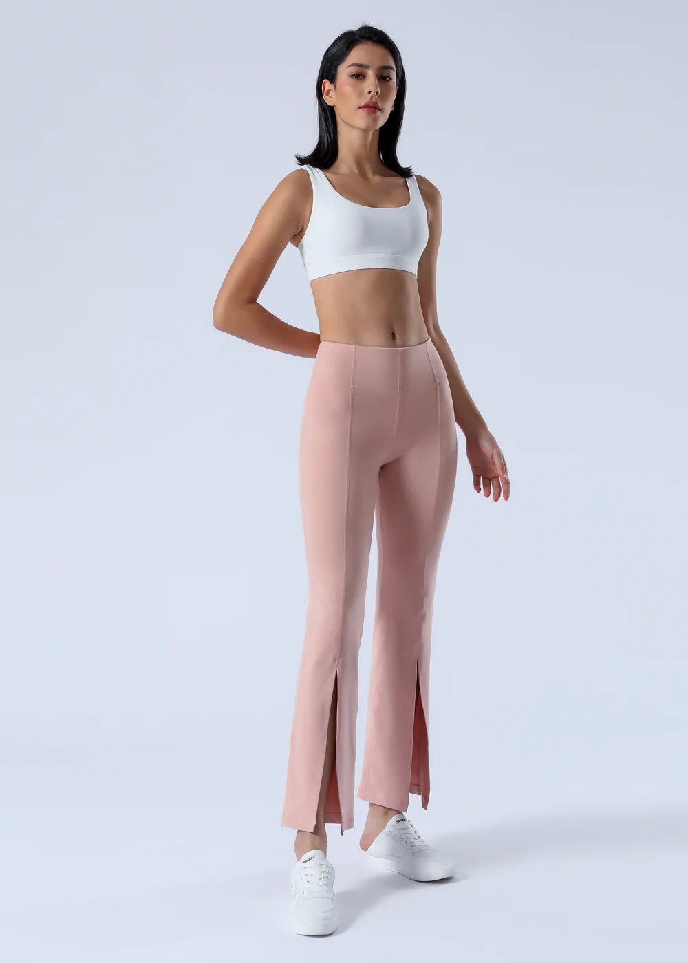 Womens Flare Tight Sweatpants With High Waist And Split Bell
