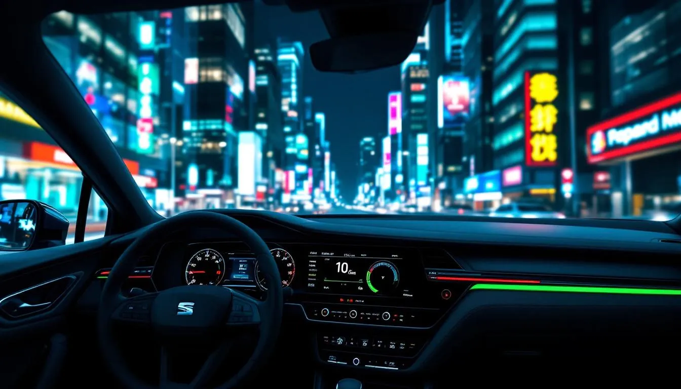 Colores de los testigos en el Seat Arona, incluyendo rojo, verde y azul.