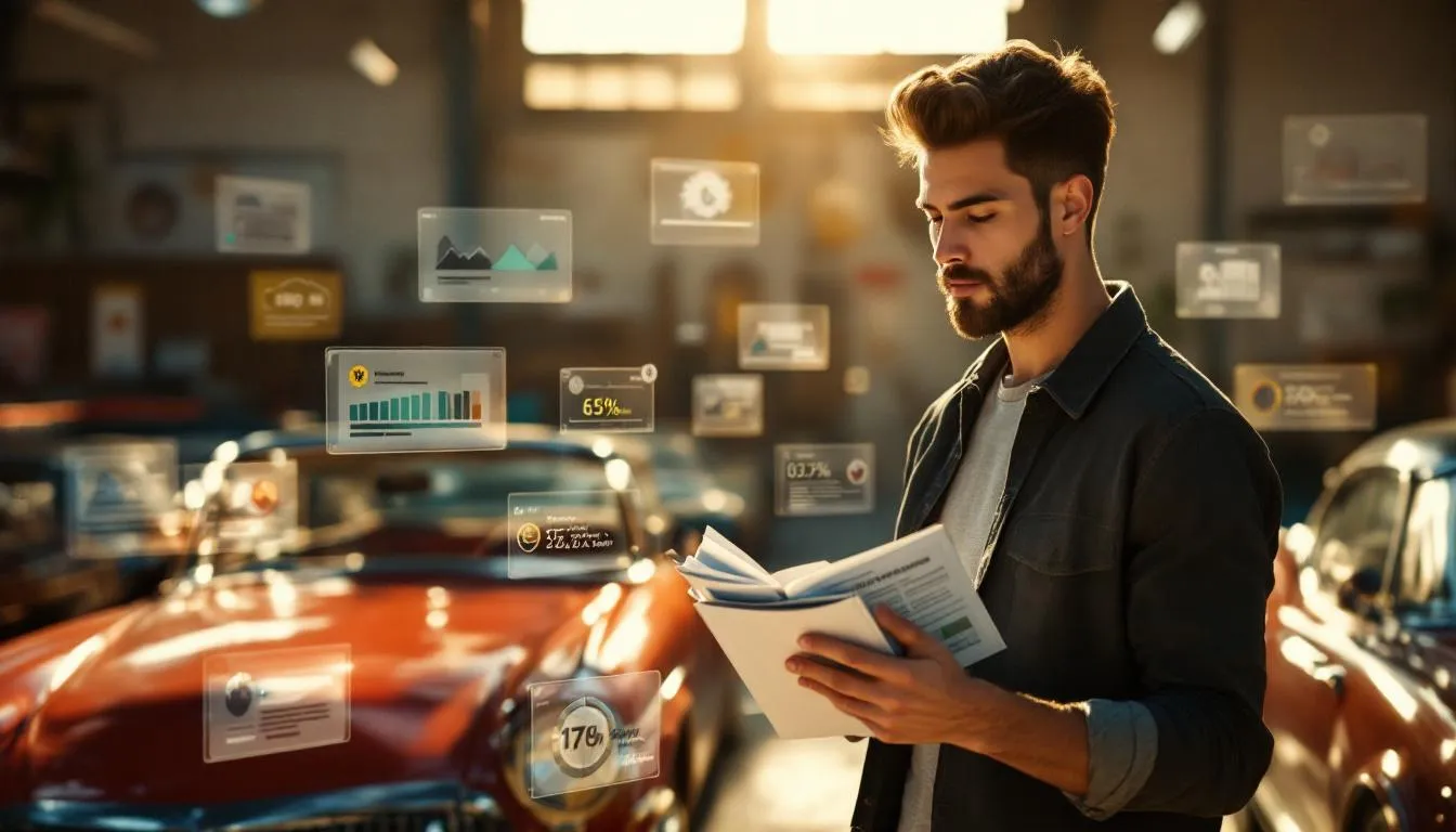 A visual representation of choosing the right insurance provider for classic car insurance.