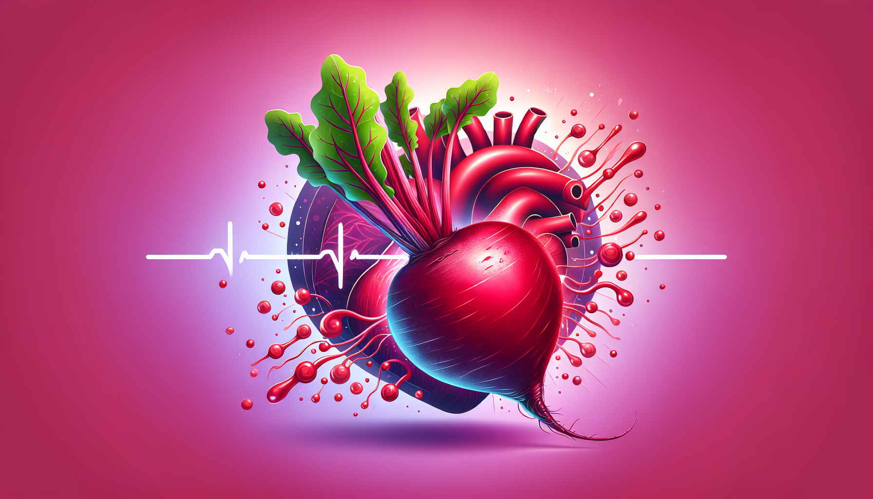 Illustration of organic beet root powder as a source of nitric oxide