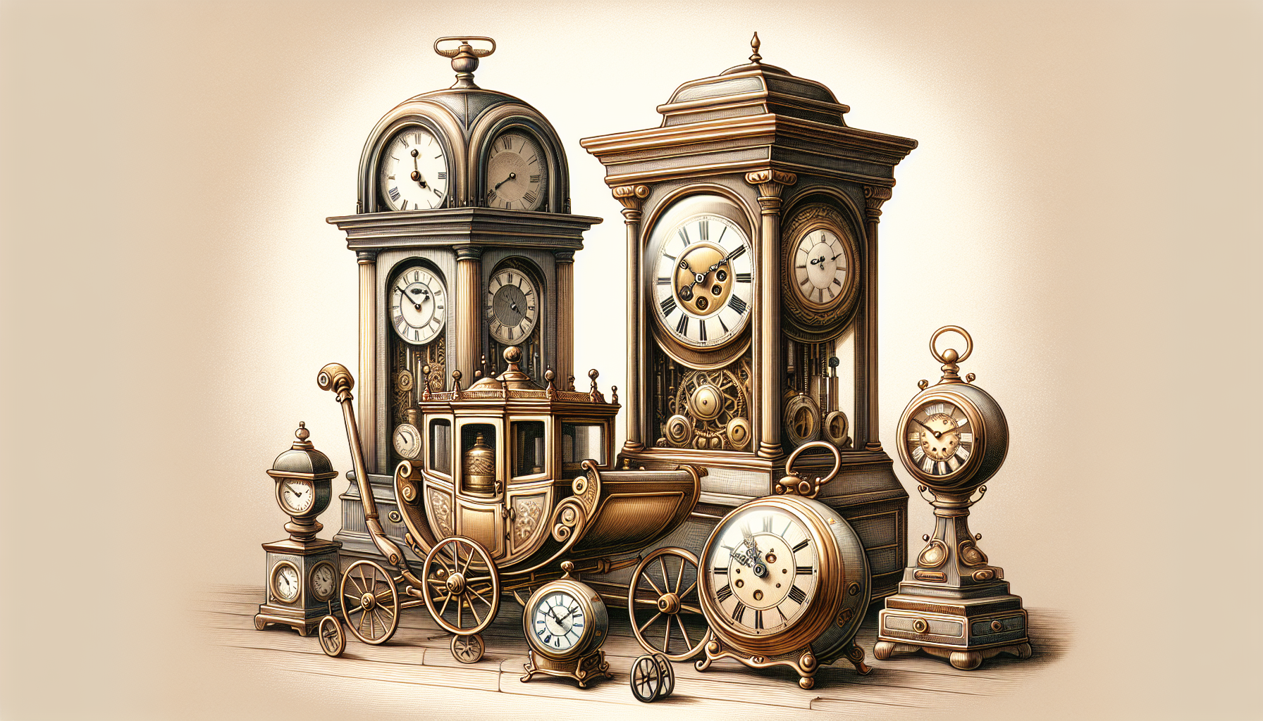 Unique designs of mantel clocks