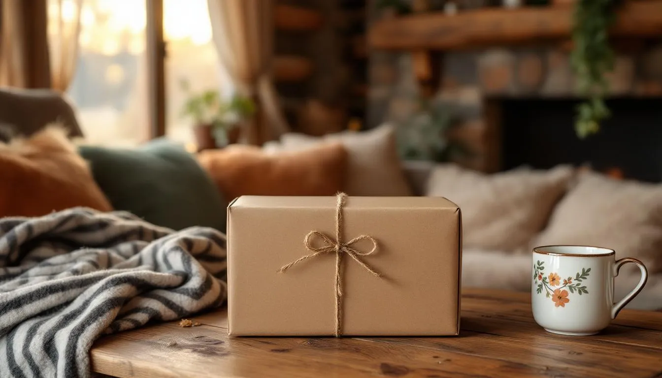 Customizing a care gift box with personal touches.