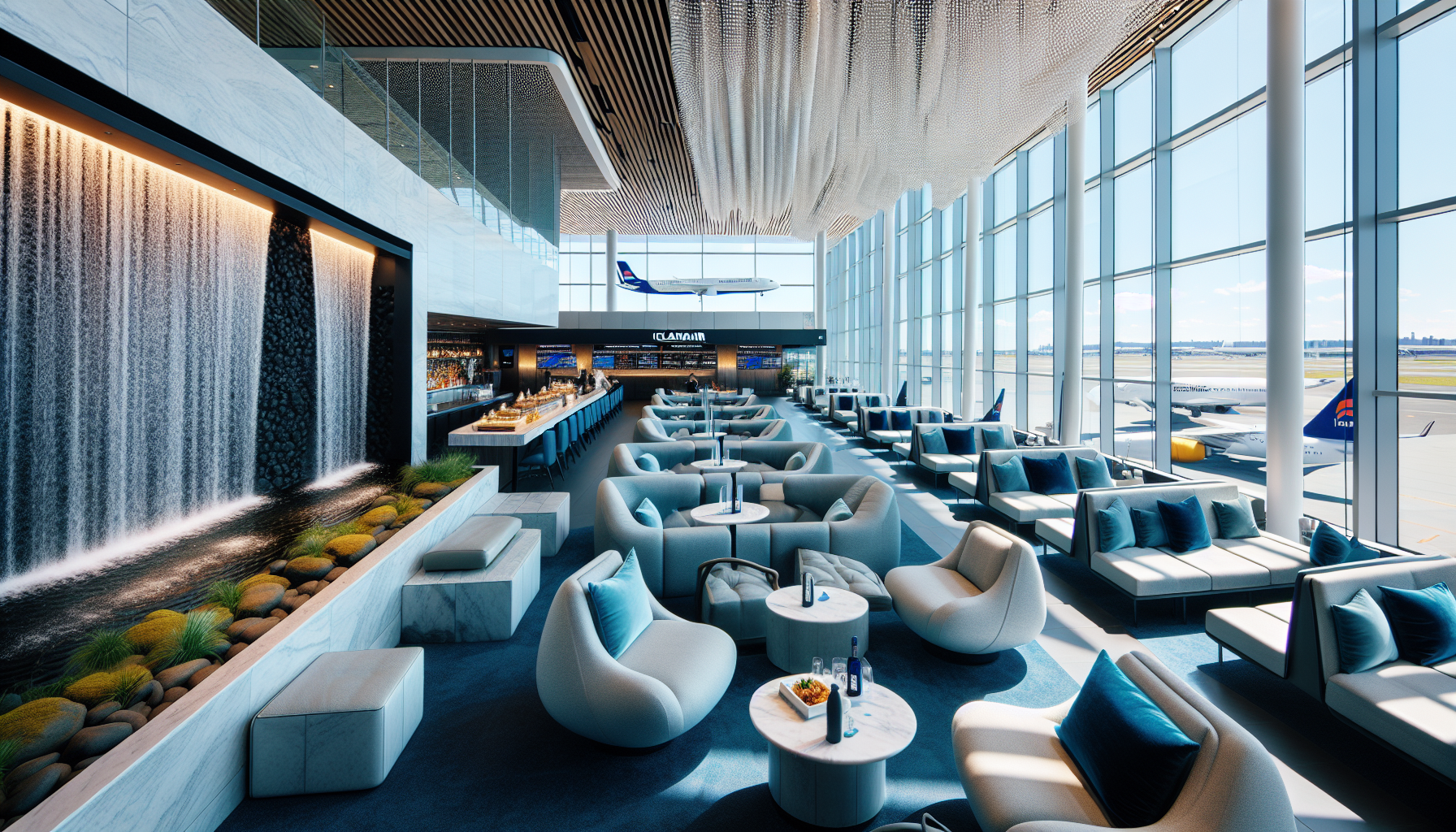 Passenger lounge at JFK Terminal 7