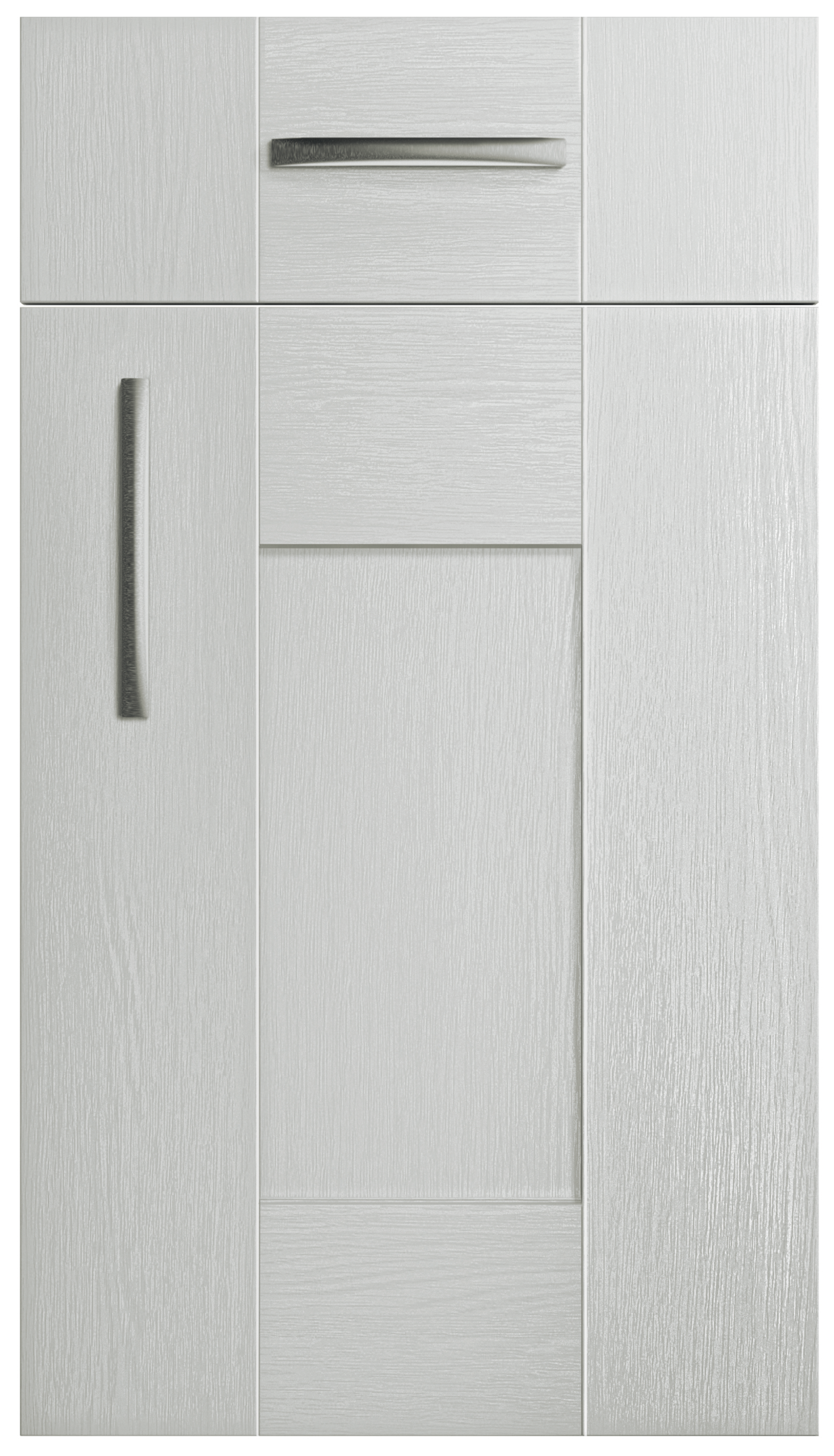 Light grey panelled kitchen door