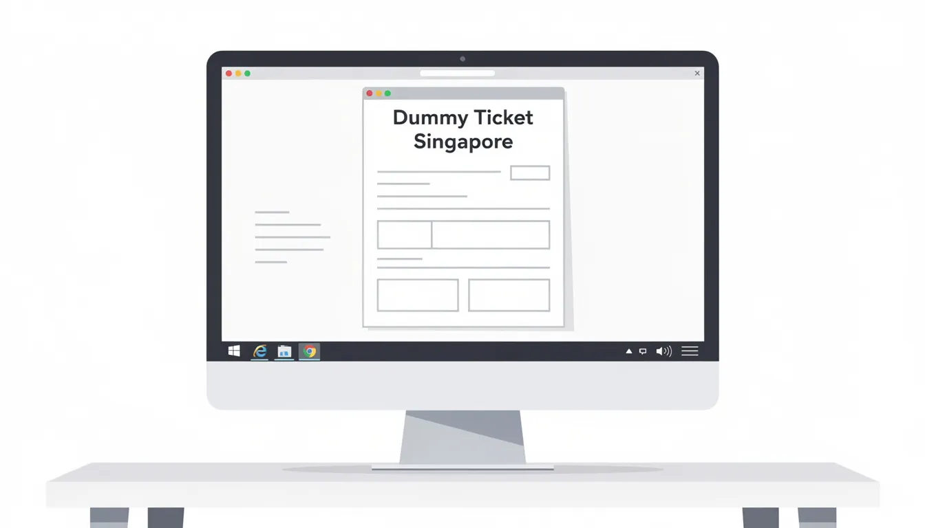 Printable dummy ticket PDF for Singapore visa
