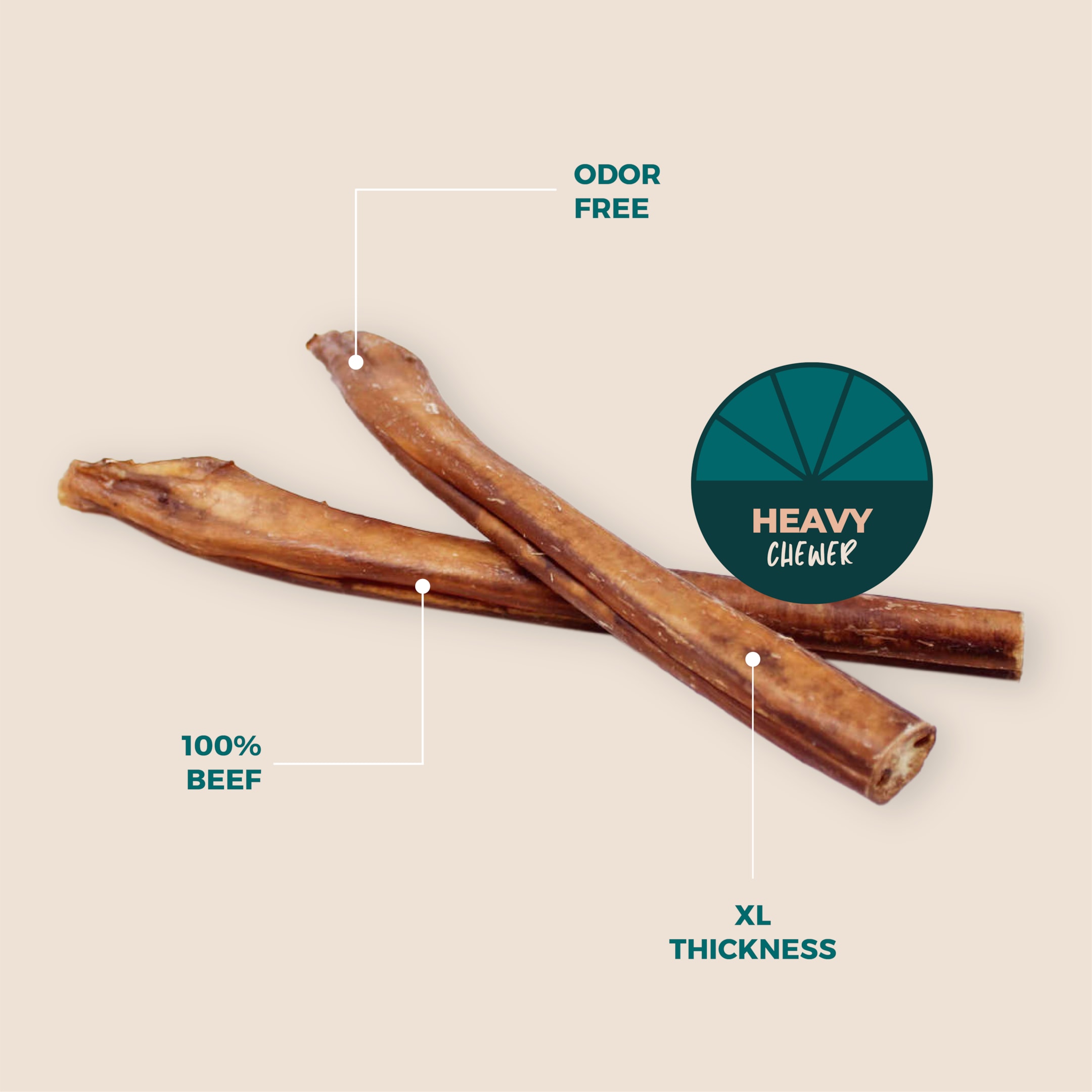 12 Inch Monster Bully Sticks Product Features