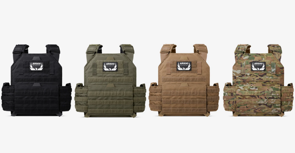 AR500 body plate carriers in different colors
