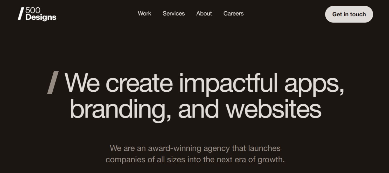 500 Designs is a branding agency