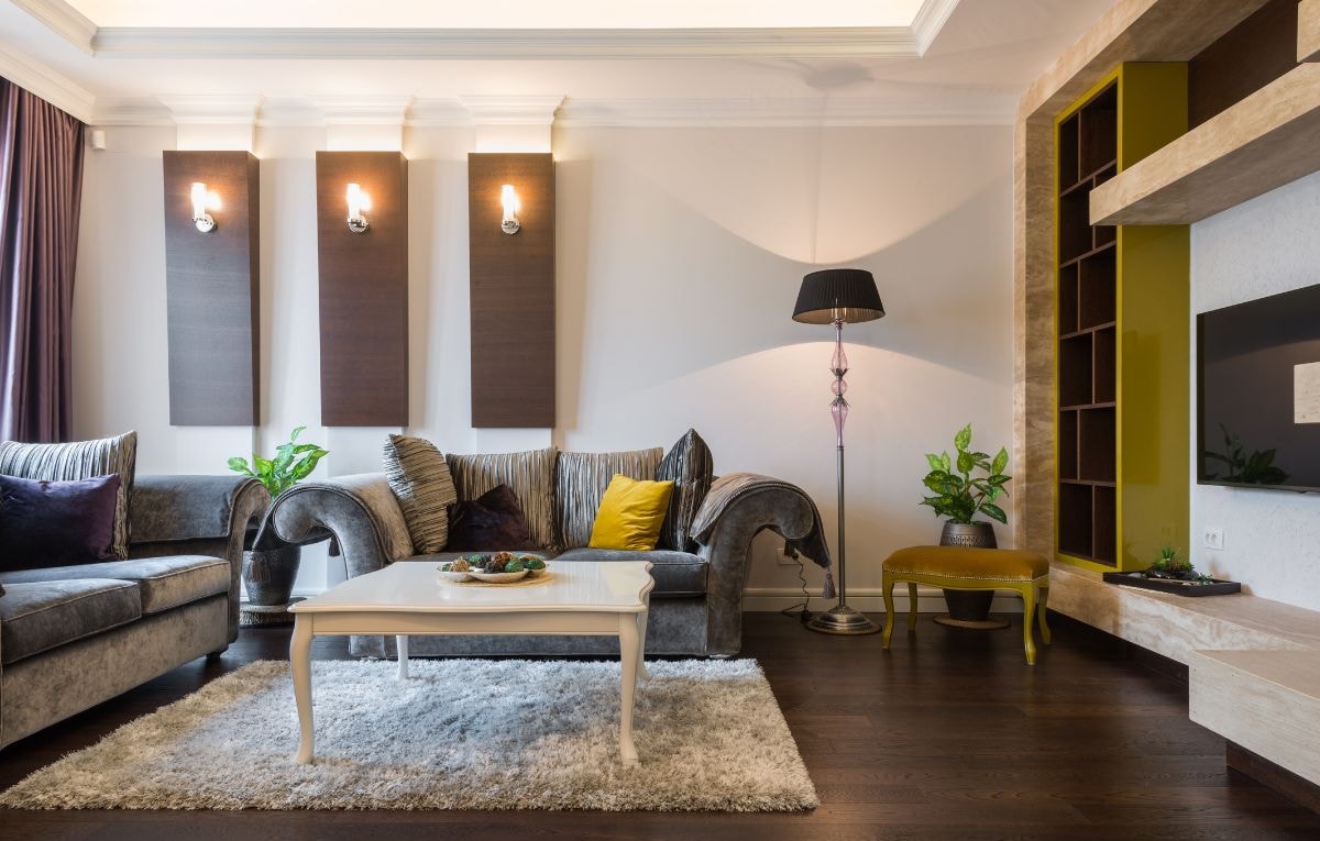 Selecting tiles for your living room requires thinking about what the space will be used for 