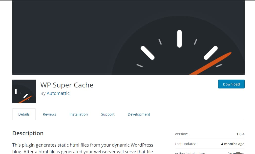 WP Super Cache Plugin for WordPress- Cache Plugin for WordPress