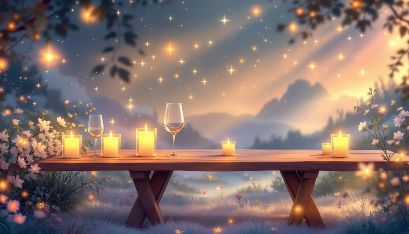 A romantic date night setup with candles and a cozy ambiance, perfect for unforgettable memories.
