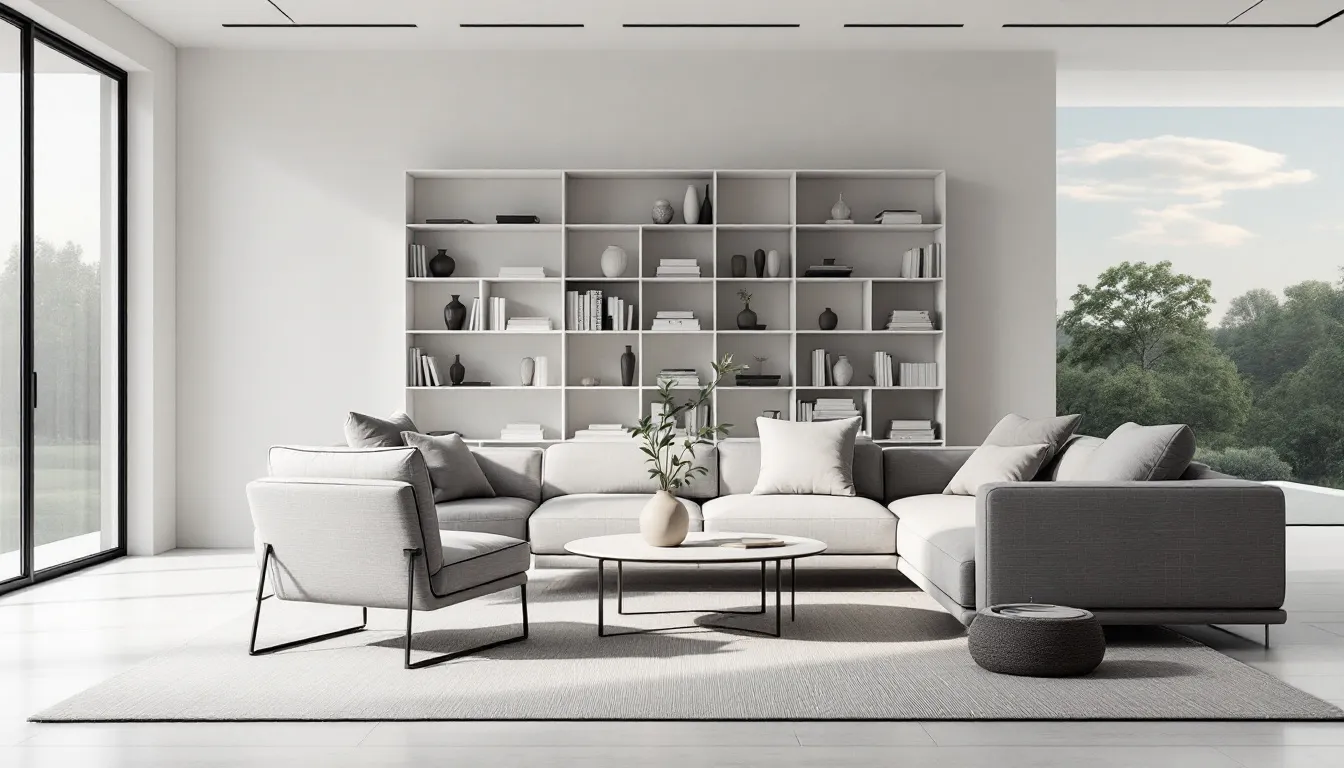 A visual representation of an ideal furniture layout for a living room.
