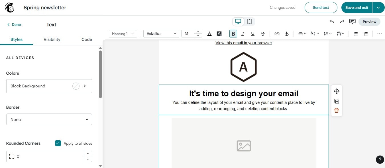 Designing the newsletter