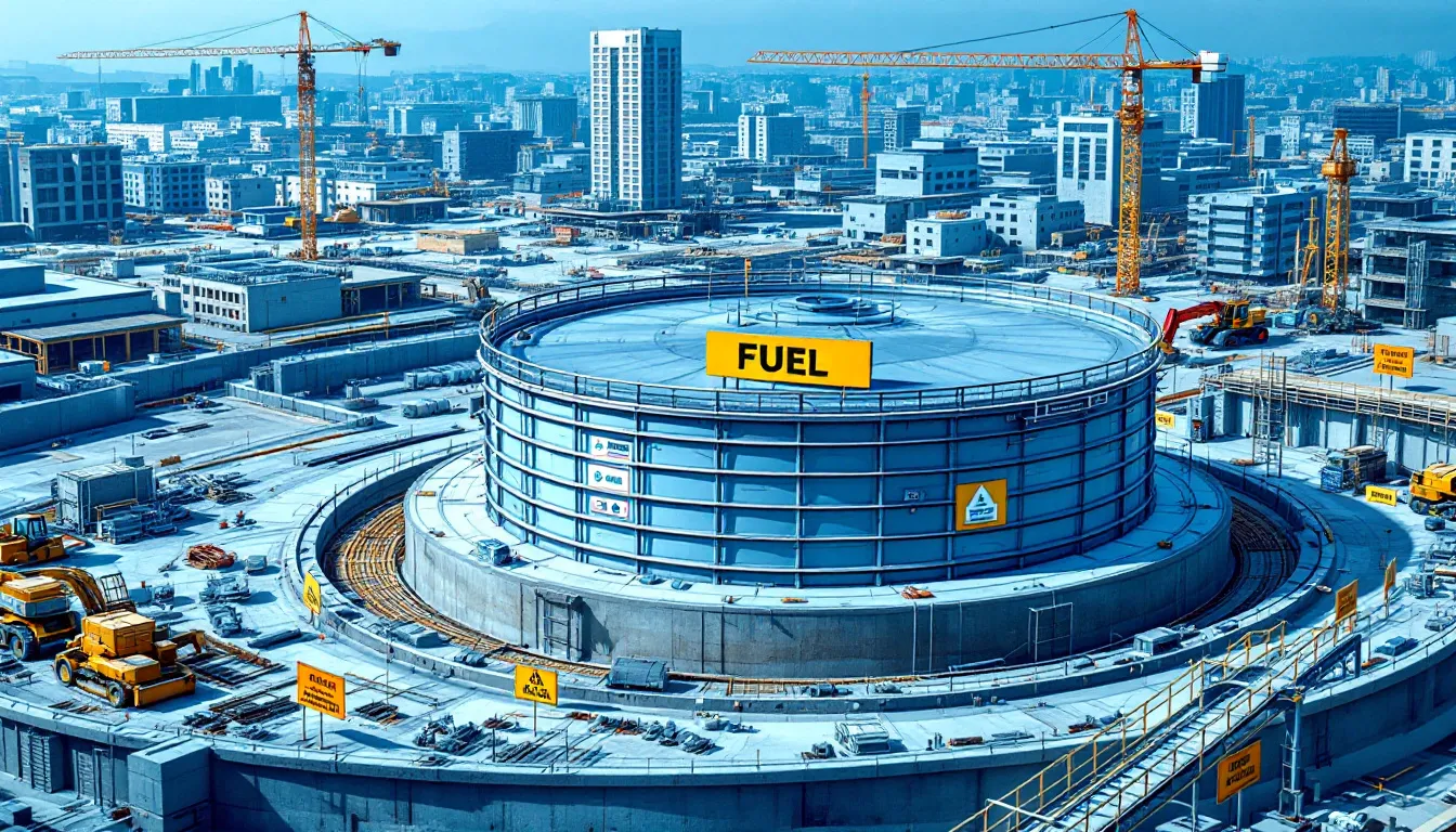 An overview of fuel storage on construction sites, highlighting the importance of fuel storage tanks.