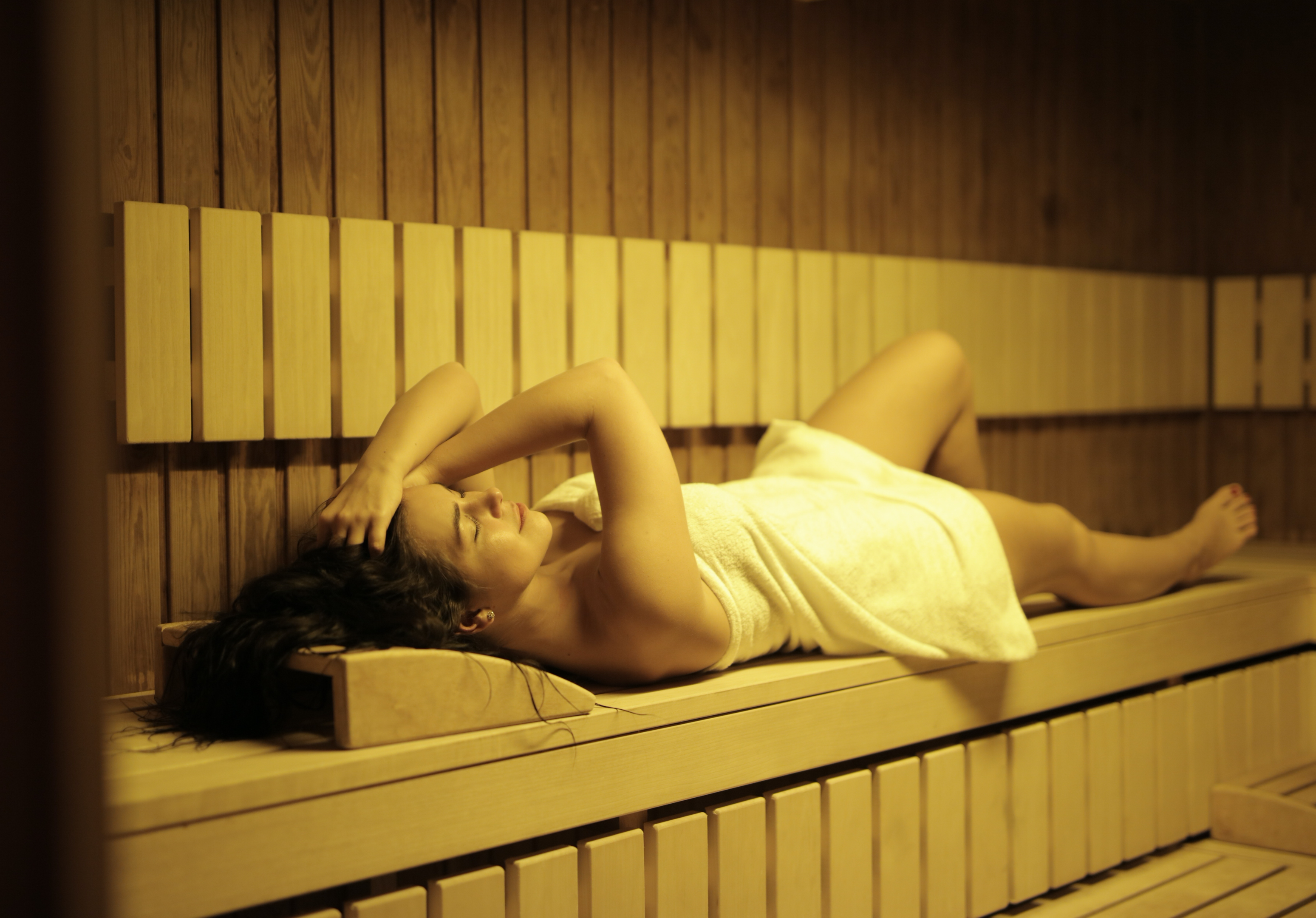 traditional sauna with optimum temperature
