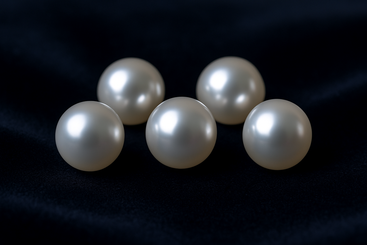 Akoya perlai apvalios formos