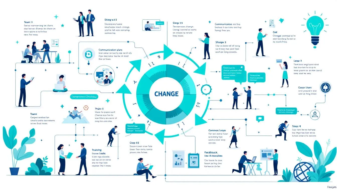 Employees actively participating in the change implementation process.