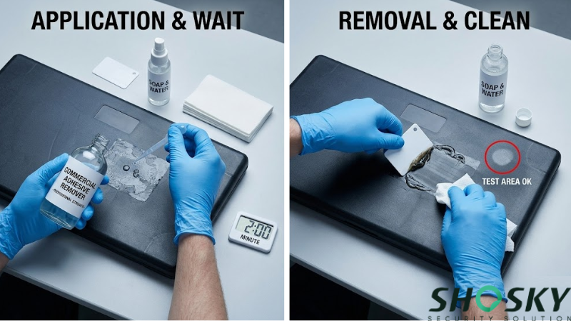 Industrial adhesive removal process