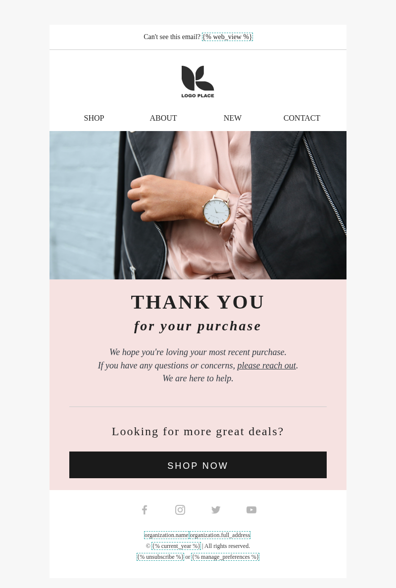 Thank You Email Template