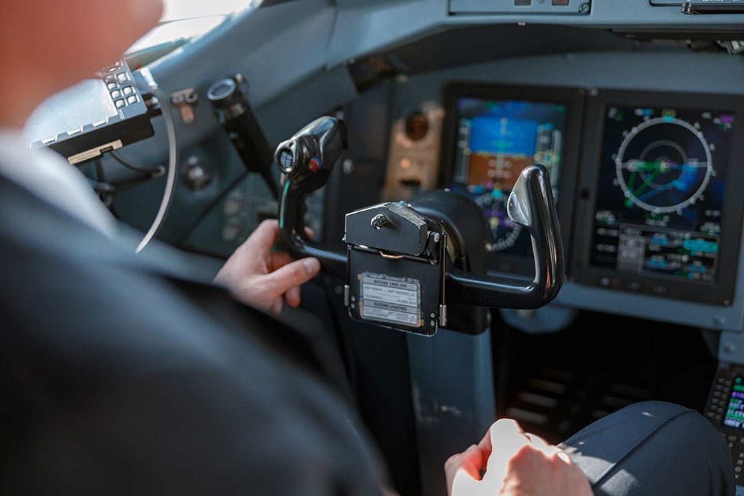 cockpit instrument panel before engine start.