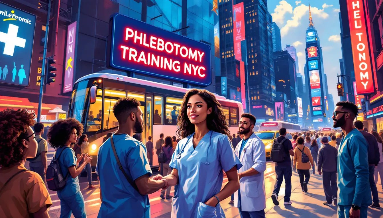 Locations offering phlebotomy training in NYC.