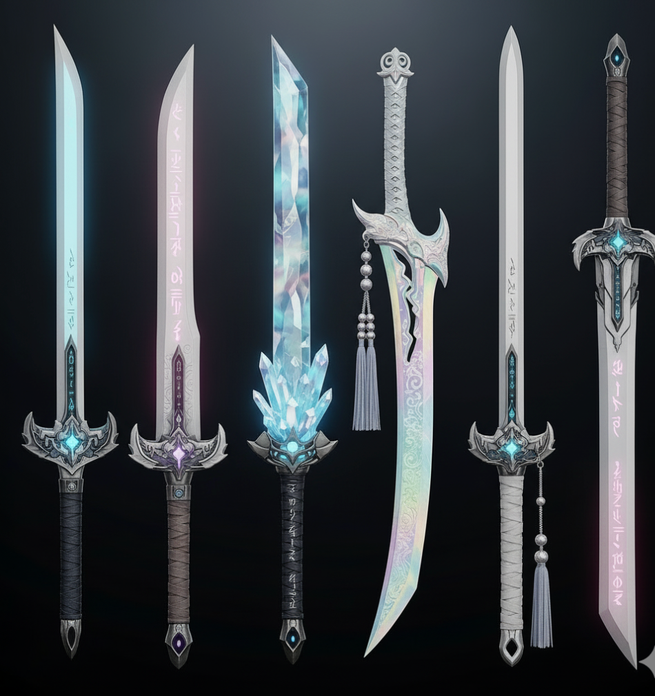 Halloween swords the group KPop Demon Hunters group Huntrix might carry to go after the bad guys in the hit Netflix film, KPop Demon Hunters, 