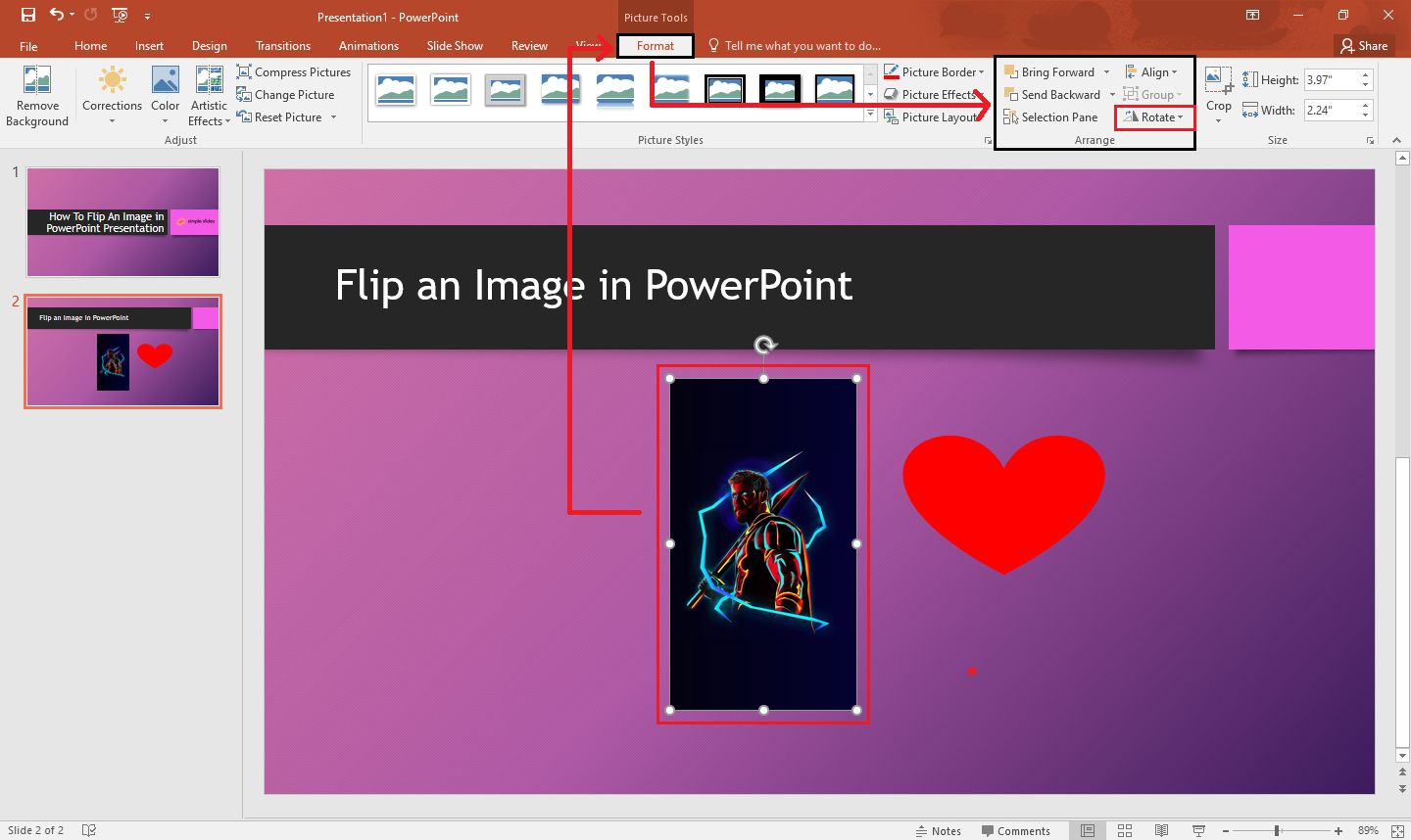 How To Flip An Image In PowerPoint In 5 Easy Steps