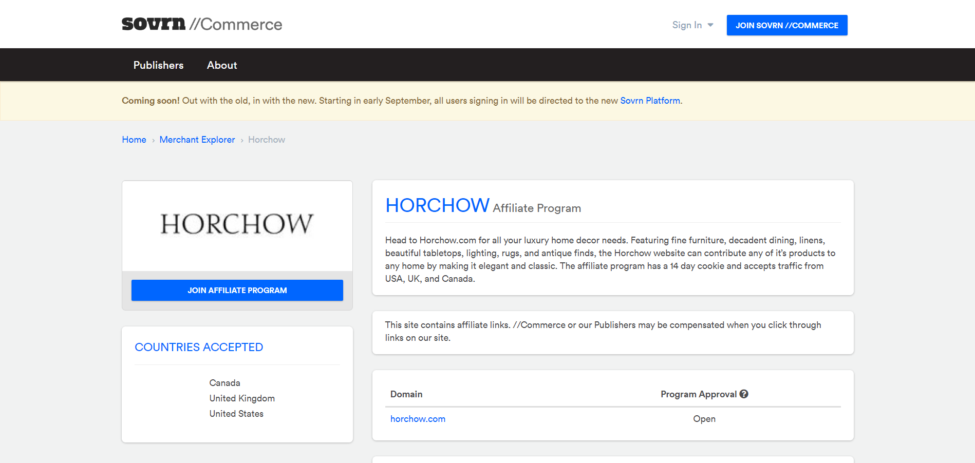 Horchow Affiliate Program
